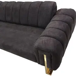 مبل تختخواب شو 3 نفره مبلمان الماس سیاه مدل صدفی کاتن مدل 102086