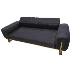 مبل تختخواب شو 3 نفره مبلمان الماس سیاه مدل صدفی کاتن مدل 102086