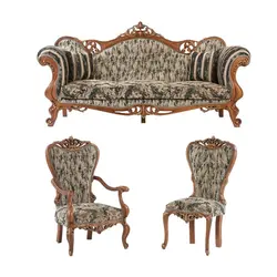 مبل 9 نفره مدل کلاسیک امپراطور کد em230 به همراه میز پذیرایی کاتن مدل 102039