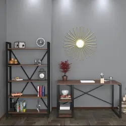 میز کامپیوتر مدل NA-20405 به همراه کتابخانه کاسپر مدل 101258