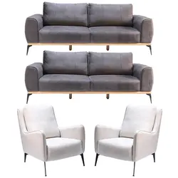 مبل راحتی 8 نفره مبلمان وودن مدل بیانکو کاتن مدل 100581