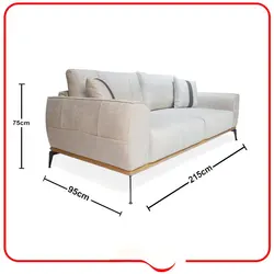 مبل راحتی 8 نفره مبلمان وودن مدل بیانکو کاتن مدل 100581