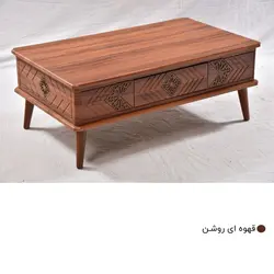 میز پذیرایی میز چوب مدل آیسان مجموعه 4 عددی کاتن مدل 100062