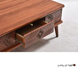 میز پذیرایی میز چوب مدل آیسان مجموعه 4 عددی کاتن مدل 100062