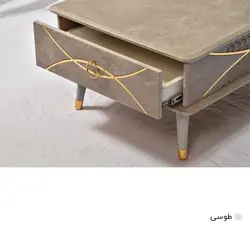 میز پذیرایی میز چوب مدل ارغوان مجموعه 4 عددی کاتن مدل 100061