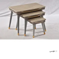 میز پذیرایی میز چوب مدل ارغوان مجموعه 4 عددی کاتن مدل 100061