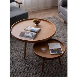 میز پذیرایی فریازان دکور مدل لومیر R60&40 مجموعه دو عددی کاتن مدل 100009