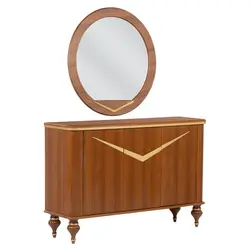 آینه و کنسول مدل Nice-B1 به همراه میز تلویزیون کاتن مدل 1635