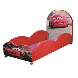 تخت خواب نوجوان یک نفره طرح هلالی مدل مک کویین سایز 91x196 سانتی متر کاتن مدل 1530