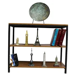 کتابخانه سه طبقه چوبی فلزی کاتن مدل 1429