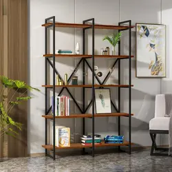 کتابخانه دیزم مدل LIB_E100_120_BRN کاتن مدل 1284