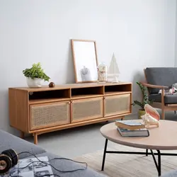 میز تلویزیون طرح حصیری مصری کاتن مدل 499