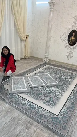 فرشینه ترمزدار کرم و سبز B۱۸۱۳ - با فیلم زنده