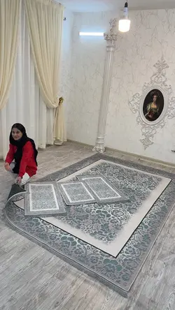 فرشینه ترمزدار کرم و سبز B۱۸۱۳ - با فیلم زنده