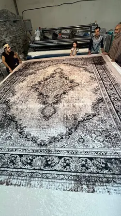 روفرشی کشدار نسکافه ای مشکی طرح وینتیج B۱۵۱۵ - با فیلم زنده