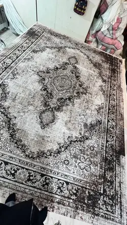 روفرشی کشدار نسکافه ای مشکی طرح وینتیج B۱۵۱۵ - با فیلم زنده