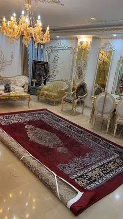 روفرشی کشدار زرشکی طوسی طلایی B۱۹۹۱ - با فیلم زنده