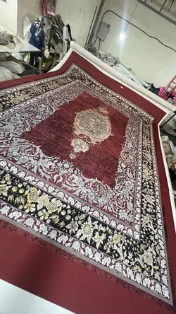 روفرشی کشدار زرشکی طوسی طلایی B۱۹۹۱ - با فیلم زنده