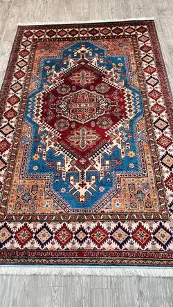 فرشینه ترمزدار لاکی آبی طرح سنتی B۲۰۶۲ - با فیلم زنده