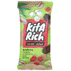 خرما بار مخلوط با پسته و کرن بری