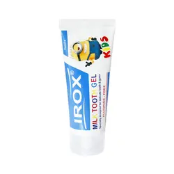 ژل دندان شیری کودک ایروکس با طعم وانیل 80 گرم                                    IROX Mlik Tooth Gel With Vanilla Flavor 80g
