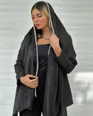 شال مجلسی مروارید دوزی