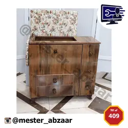 میز چرخ خیاطی چند منظوره ژانومه مبلی آسانسوری قهوه ای کد 409