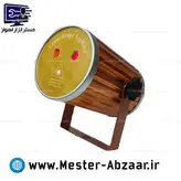 رقص نور لیزری سبز قرمز برقی استوانه ای طلایی دو لیزر مینی مدل mini laser stage light 4530