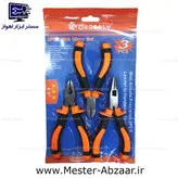 مجموعه ۳ تکه انبر دست سیم چین دم باریک 4.5 اینچ مخابراتی اردرلی ORDERLY 3PC