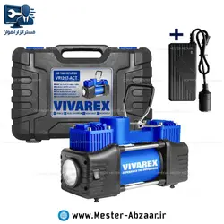 کمپرسور هوا پمپ باد دو سیلندر فندکی یکسال گارانتی ویوارکس خودرو مدل vivarex VR1206-ACT
