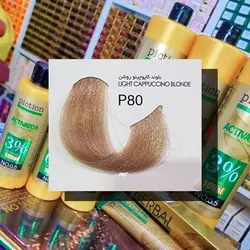 رنگ مو پیکشن سری ترکیبی شماره P80 رنگ بلوند کاپوچینو روشن حجم 100 میل