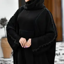 مانتو عبایی مجلسی جواهر دوزی شده کار دست