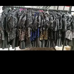 لباس مجلسی دخترانه کوتاه عروسکی سایز 36 تا 50 سارافون زنانه پولک و ساتن