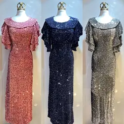 لباس مجلسی مزونی پولک مخمل سایز 36 تا48