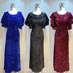 لباس مجلسی مزونی پولک مخمل سایز 36 تا48