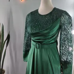 لباس مجلسی زنانه پوشیده ساتن و پولک عقد فرمالیته نامزدی پیراهن مجلسی زنانه سایز 36 تا 48 مشکی