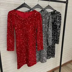 لباس مجلسی کوتاه تمام پولک رستا