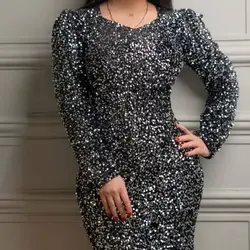 لباس مجلسی کوتاه تمام پولک رستا