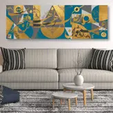 تابلو بوم نقاشیخط هنری مدرن ایرانی گالری چارگوش مدل 2724.2