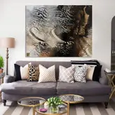 تابلو بوم نقاشیخط هنری مدرن ایرانی گالری چارگوش مدل 7223