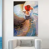 تابلو بوم نقاشیخط هنری مدرن ایرانی گالری چارگوش مدل 2917