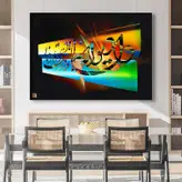 تابلو بوم هنری مدرن دل دیوانه مارا تو درمانی گالری چارگوش مدل 2311