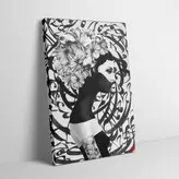 تابلو بوم نقاشیخط هنری مدرن ایرانی گالری چارگوش مدل 2358