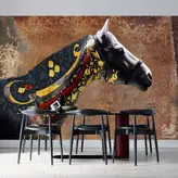 کاغذ دیواری پوستری نقاشیخط سنتی و ایرانی مدرن با شعر ای دل مباش یک دم خالی ز عشق و مستی از گالری چارگوش مدل 2953.1