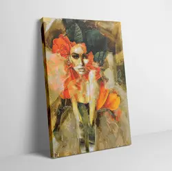 تابلو بوم نقاشیخط هنری مدرن ایرانی گالری چارگوش مدل 2903.