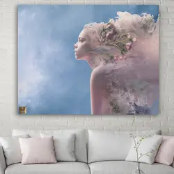 تابلو بوم نقاشیخط هنری مدرن ایرانی گالری چارگوش مدل 2820