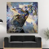 تابلو بوم نقاشیخط هنری مدرن ایرانی گالری چارگوش مدل 2300