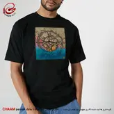 تیشرت هنری ایرانی با طرح شیری از جمع شیران ژیان برند چام 1108