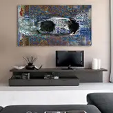 تابلو بوم نقاشیخط هنری مدرن ایرانی گالری چارگوش مدل 5530