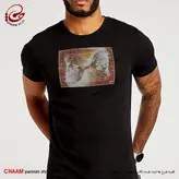 تیشرت خاص هنری ایرانی با طرح فرش غمش گشتم و آخر ز بخت برند چام 2243